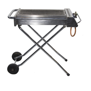 Barbecue op gas RVS 60 x 30